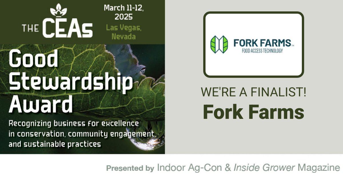 We’re excited to announce we are a finalist for the first annual Cultivating Excellence Awards (CEAs) hosted by Indoor Ag-Con &amp; Inside Grower and presenting sponsor bpgrower.com. Winners will be announced at a gala luncheon celebration at #IndoorAgCon2025 in March.