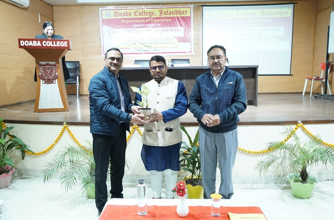 dcj_official's tweet image. Department of Education, Doaba College, Jalandhar organized a seminar on the theme “Revitalizing Higher Education with Indian Knowledge System” on 29.01.2025. 
#IndianKnowledgeSystem #indianknowledge #bhartiyagyanparampara #DoabaCollegeJalandhar
#PrincipalPardeepBhandari