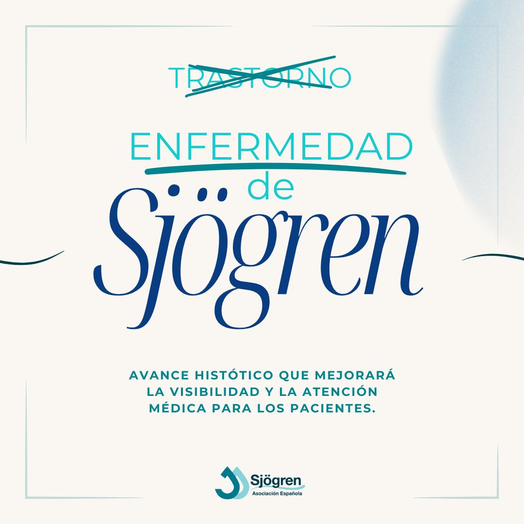 ¡El #Sjögren ha sido reconocido oficialmente como enfermedad!

😃Este avance supone un hito histórico que mejorará su visibilidad y la atención médica para los pacientes.

✍️En España esta nomenclatura podría comenzar a utilizarse oficialmente en el año 2028, aunque la
