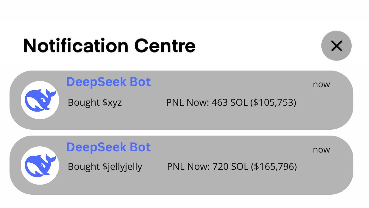 rismhz's tweet photo. DeepSeek has created a real crypto money printer

Not even clickbait or smth

Put in $450 into #jellyjelly – walked away with $36,400 the next day. 

Here's how it's done:

[will delete in 12h] 🧵👇 https://t.co/DXp192UsZ4