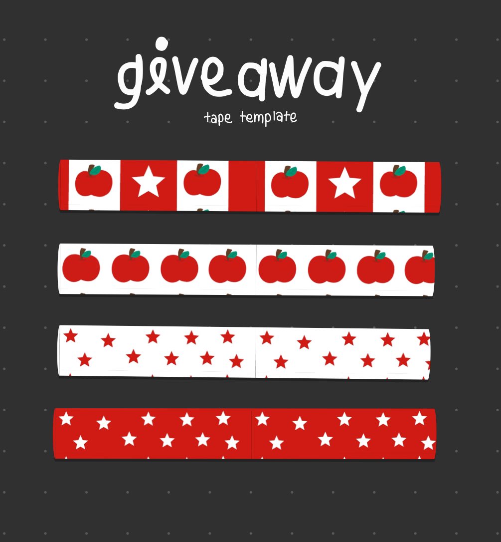 🍎🐛 pls rt !

Giveaway tape template!
( เทปใช้กับ goodnotes )

drive.google.com/file/d/1QoimgN…

#แจกไฟล์png #แจกpng #Goodnotes #goodnote6