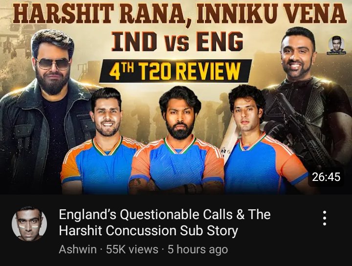 Mrtyson712835's tweet photo. #Empuraan Insane Trend..! 😳🔥
"Ravichandran Ashwin's latest YouTube video thumbnail"🥵🥵

#Mohanlal #L2E https://t.co/y4wCtfzJSu