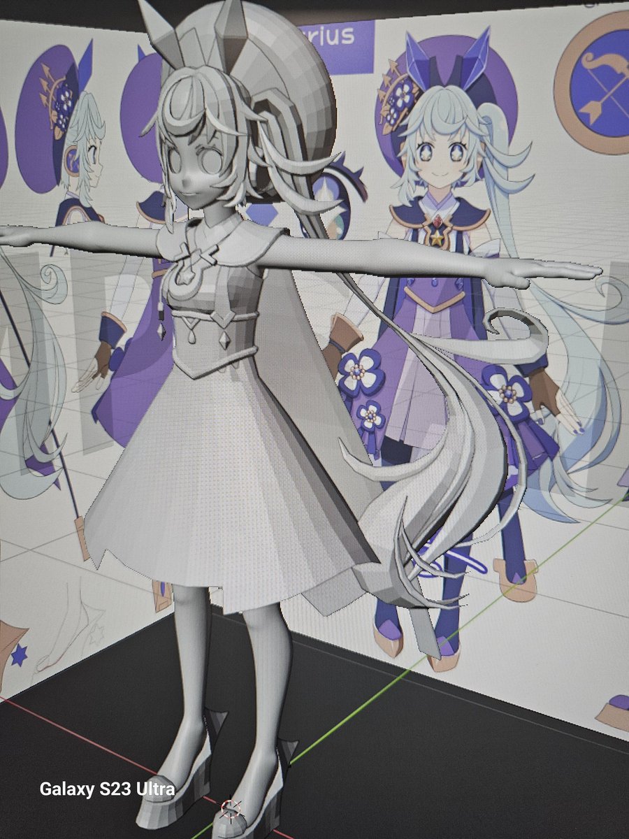 「Blender初挑戦も全然進んでないオリキャラ 」|ヨコル＊🐗🦋本『紅花』通販中！のイラスト