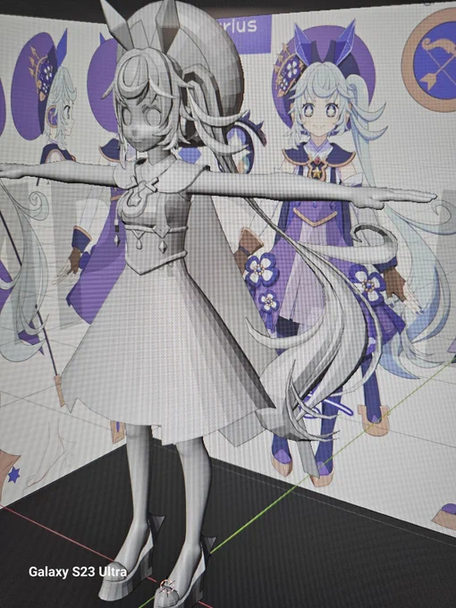Blender初挑戦も全然進んでないオリキャラ 