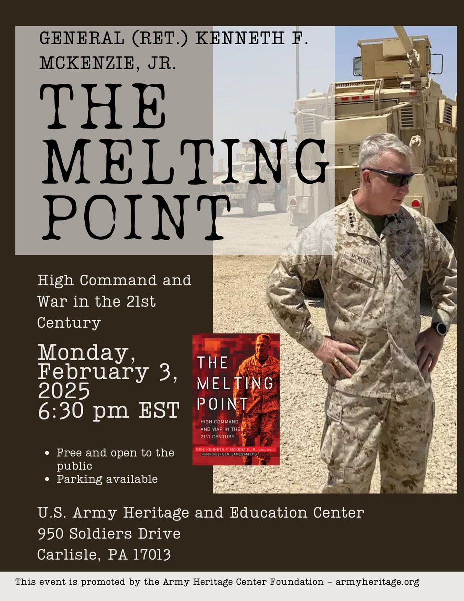 Join USAHEC for its next free public lecture this Monday.