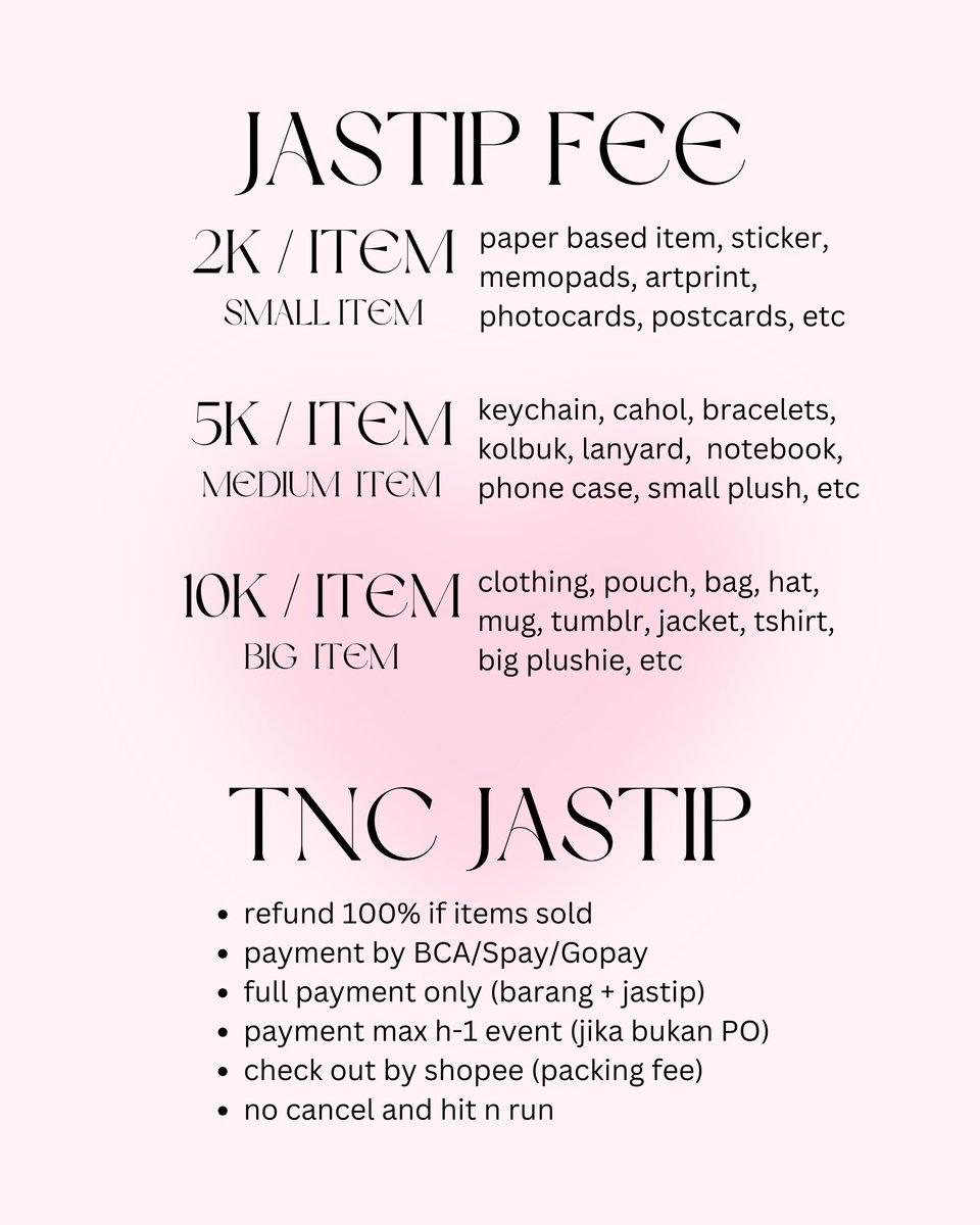 stereotyzpe's tweet photo. 〃 OPEN JASTIP TOCHAKU MARKET 🎀 
📅 2 Februari (Day Two)
📍Jakarta Timur
🍊 bisa keep 25.2

check @.tochakumarket for catalogue, also avail for live shopping!

— fee start from 2k/item! 
♡ small items = 2k
♡ medium items = 5k
♡ large items = 10k

💌 kindly dm for order! https://t.co/YwhRtAjxK5