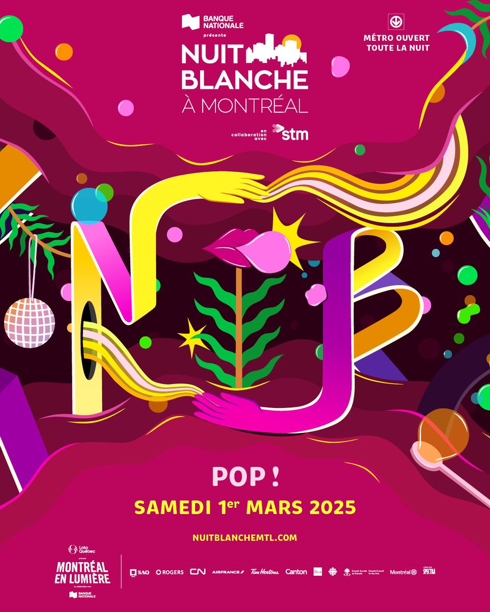 La 22e édition de la Nuit Blanche est officiellement dans 1 MOIS ⭐️ I don’t know about you, but la Nuit Blanche is feeling 22

Une soirée POP où la musique pop, la pop culture, le pop art et tous les pop que vous pouvez imaginer seront au rendez-vous 🫧🌙🪩

🗓️1er mars/March 1st