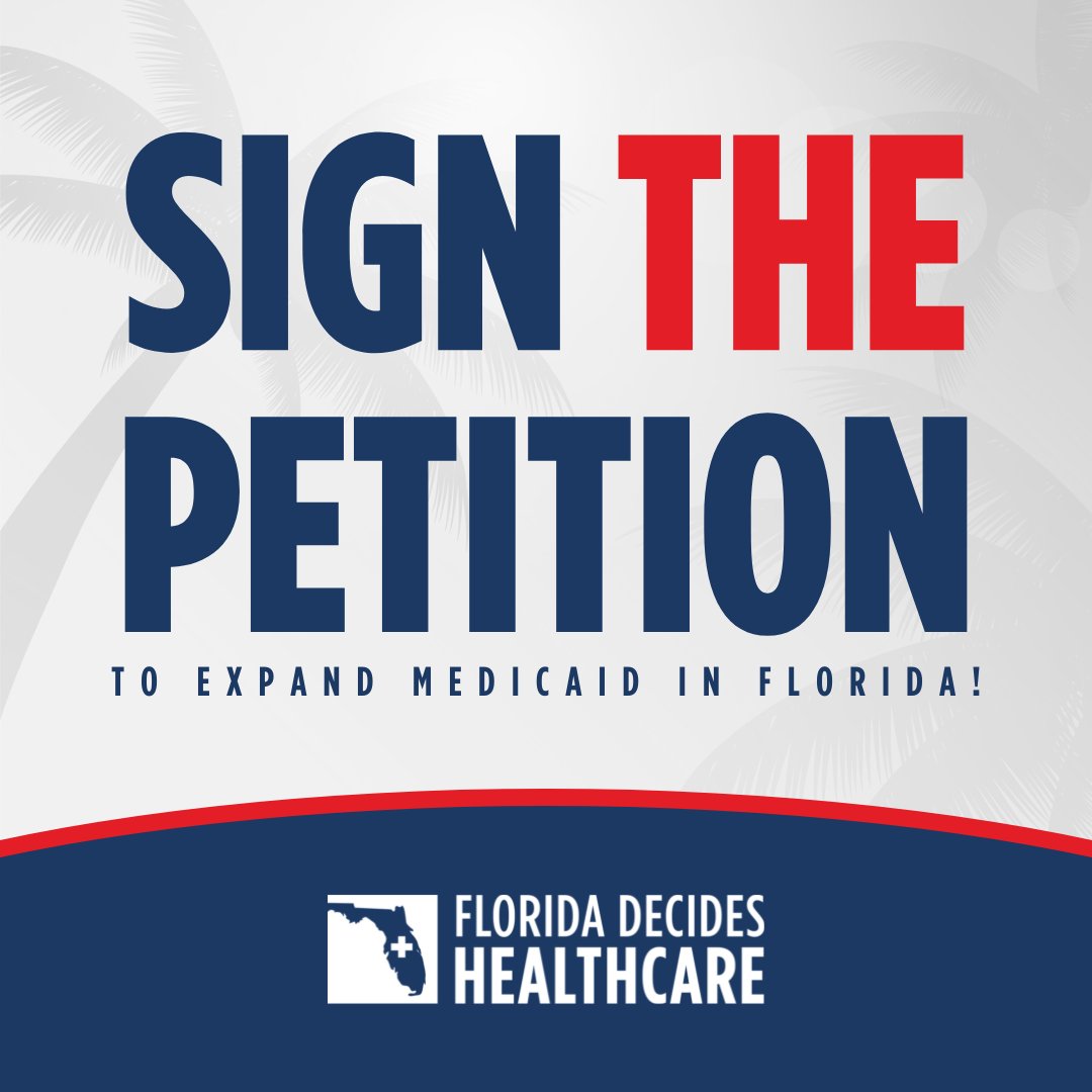 Imagine having to choose between paying rent or getting life-saving medical treatment. This is the reality for far too many Floridians.

Help us expand Medicaid and provide care for 1.4 million Floridians. Take action today and sign the petition! 👇
fl.tallyed.com/scp/d7b2ebc1-0…