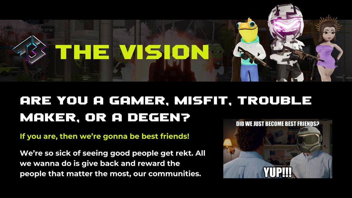 Most web3 games lack REAL VISION👀

Here's a very brief thread on ours - For all you short attention span degens 🧵 ⬇️

The Alpha is in the Vision 🧑‍🍳