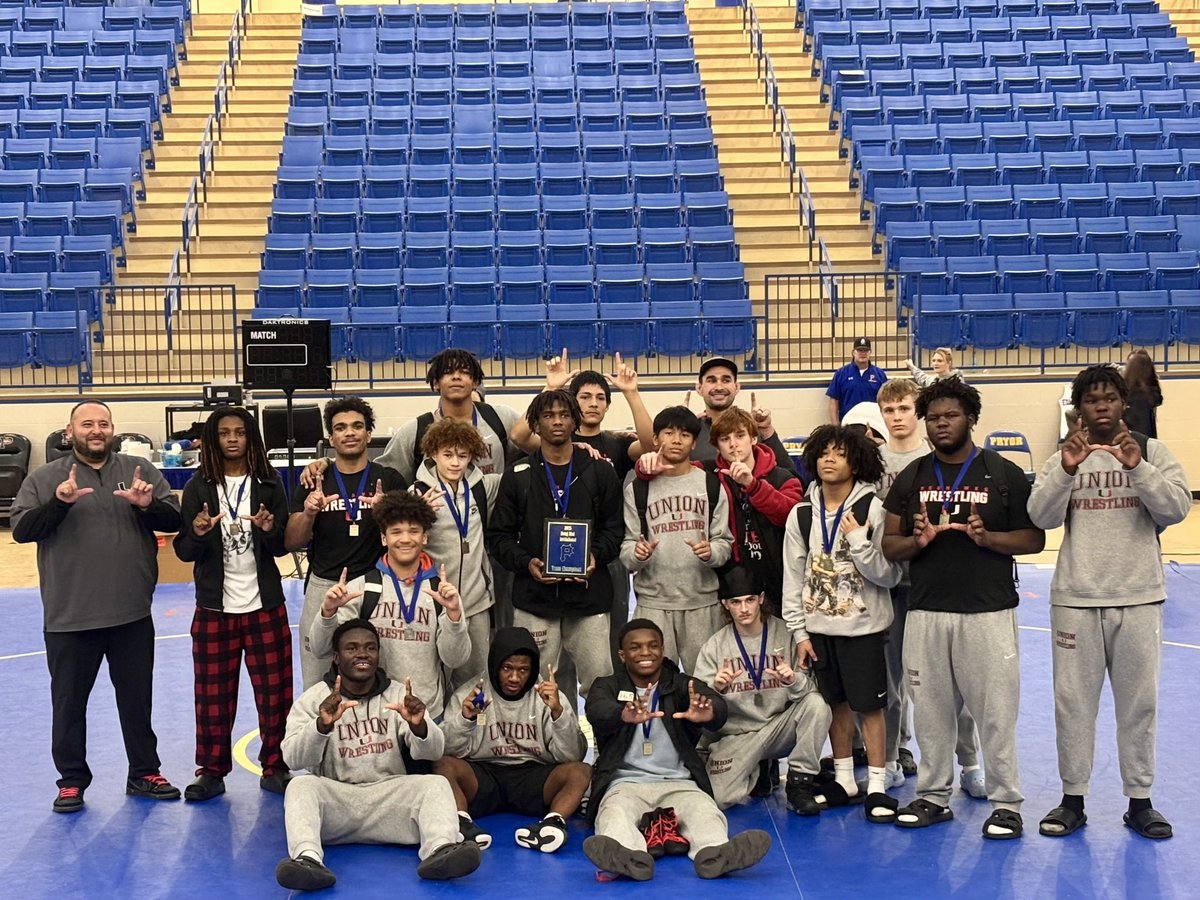 Hardware Secured! 🏆 Union Boys Wrestling are the Pryor Tourn Team Champions! From golds to record-breaking performances, our squad dominated every stat category!

Great job, fellas!