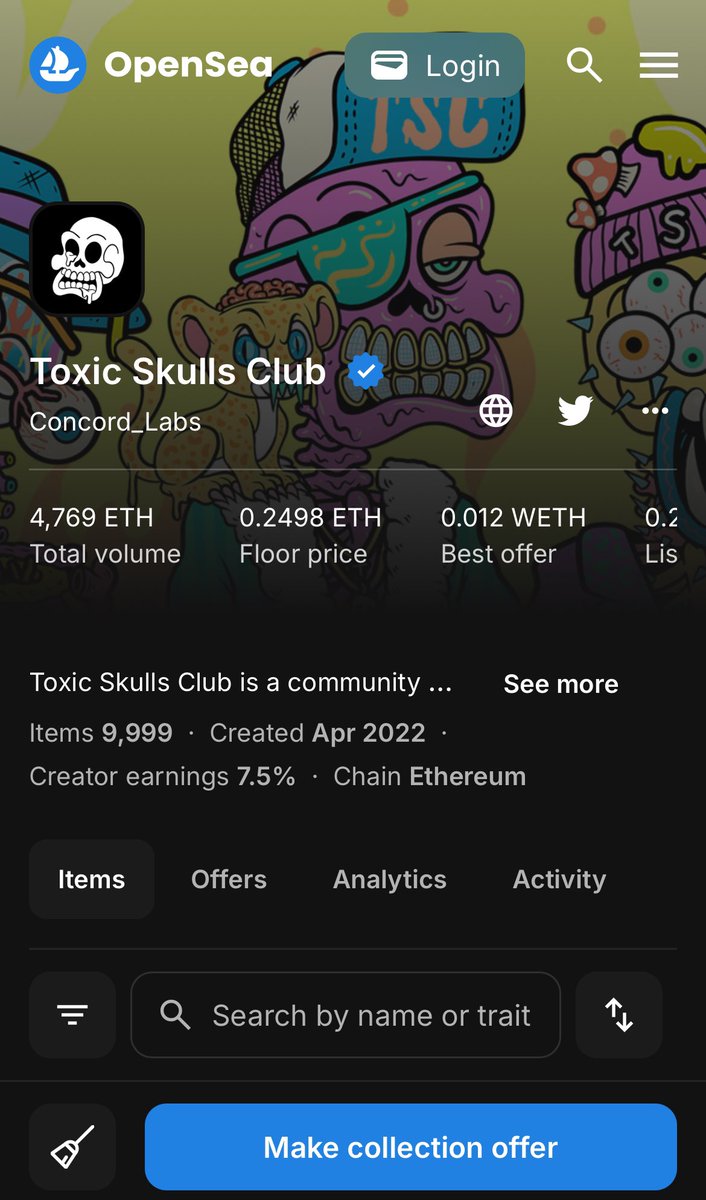 g0dzillaK0ng's tweet photo. TOXIC SKULLS CLUB IS BACK!!!!!!!
@ToxicSkullsClub ☢️💀
#StayToxic #NFT #NFTCommunity #BTC #Ordinals #TSCInscriptions #WeBack https://t.co/rJ5I2eUbX2