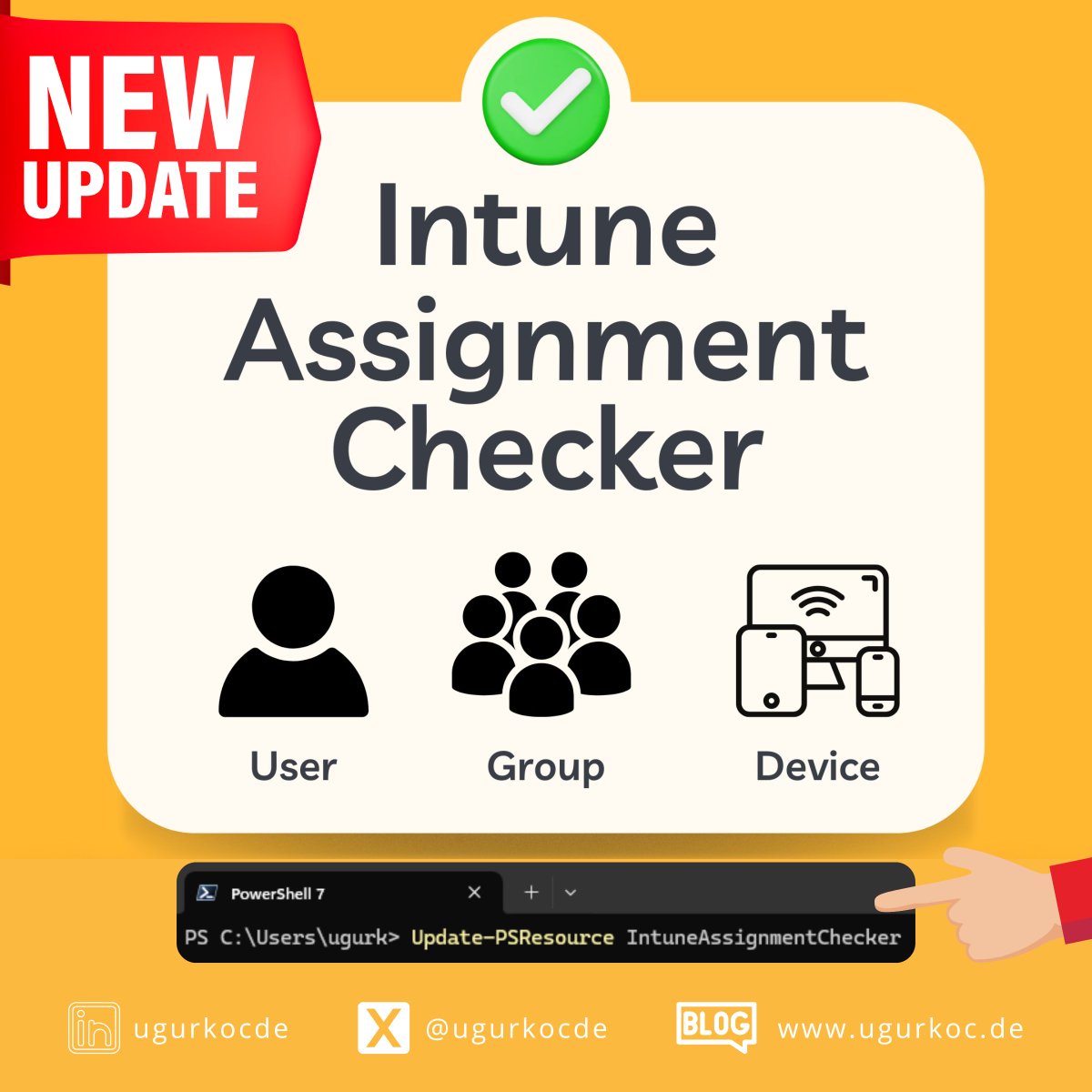 It's Saturday again, and I hope you're having an awesome day so far.

I've just released a new update for the IntuneAssignmentChecker.

Changelog for Version 3.1.0:

- The HTML Report and all outputs now include "Exclude" Assignments. This was a frequent request, and
