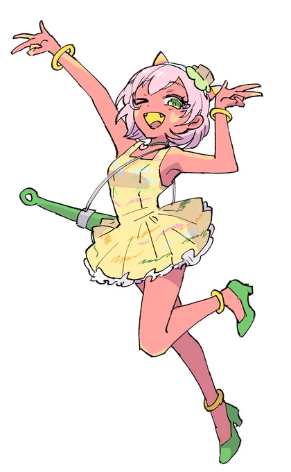 HPみたらどうやらアイドルの方だったようですのでアイドルverも描きました#マメドル鬼 