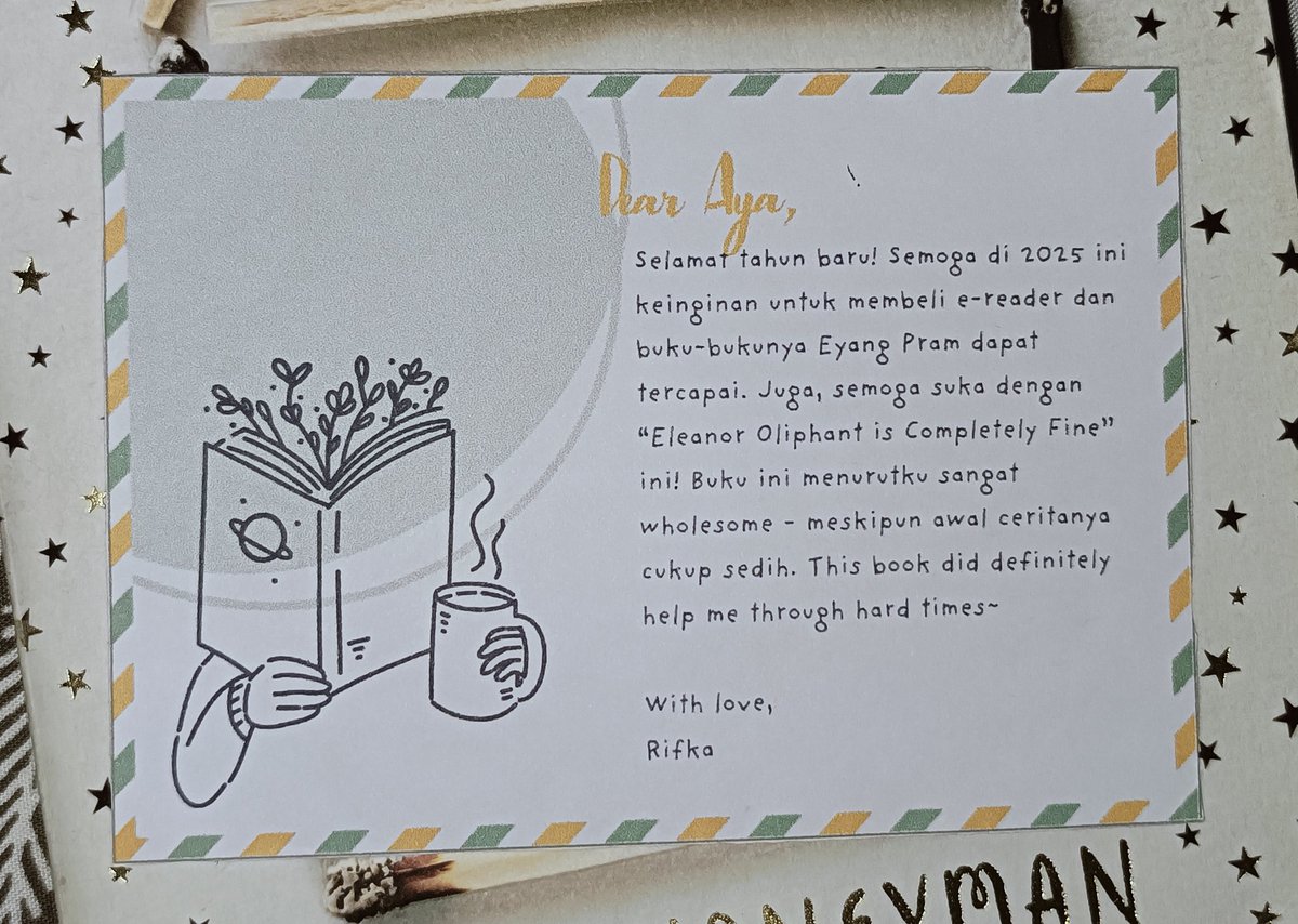 ayaisreading's tweet photo. January bookmail! I decided to challenge myself to buy only one (1) book each month, so let's see how it’s going. as for January, i go with BSD Beast!

alsooo … much thanks to @rfknrltm_ for this lovely Eleanor copy and the sweet new year greetings!! 🥹🤍 https://t.co/zrYzbxd5M2