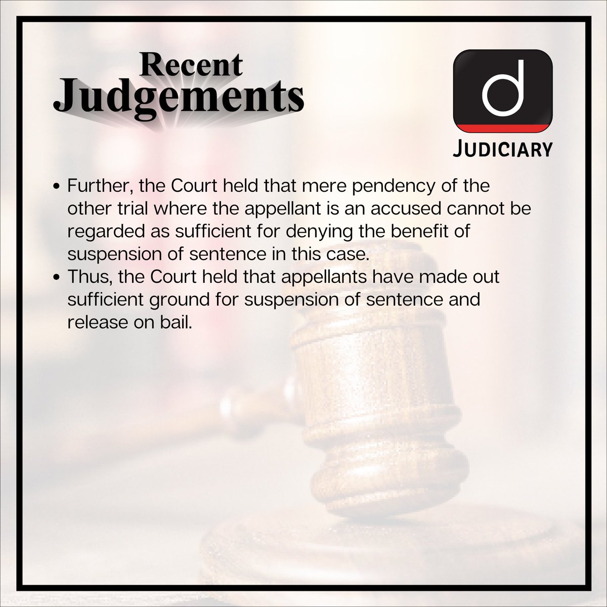 Law_Drishti's tweet image. Let’s look at these #RecentJudgments shedding light on #Justice in action.
.
Check our website: drishti.xyz/website-Judici…
.
#RecentJudgment #SupremeCourt #RecentNews #CurrentAffairs #Constitution #India #Court #LegalUpdates #IndianLaw #DrishtiJudiciary #TeamDrishti