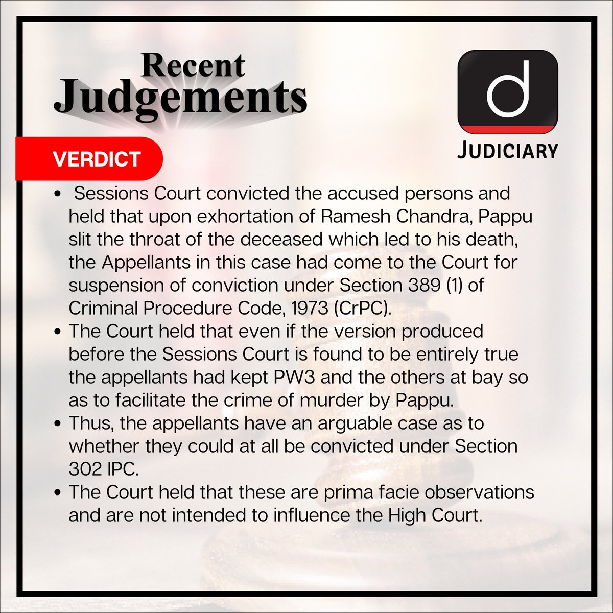 Law_Drishti's tweet image. Let’s look at these #RecentJudgments shedding light on #Justice in action.
.
Check our website: drishti.xyz/website-Judici…
.
#RecentJudgment #SupremeCourt #RecentNews #CurrentAffairs #Constitution #India #Court #LegalUpdates #IndianLaw #DrishtiJudiciary #TeamDrishti