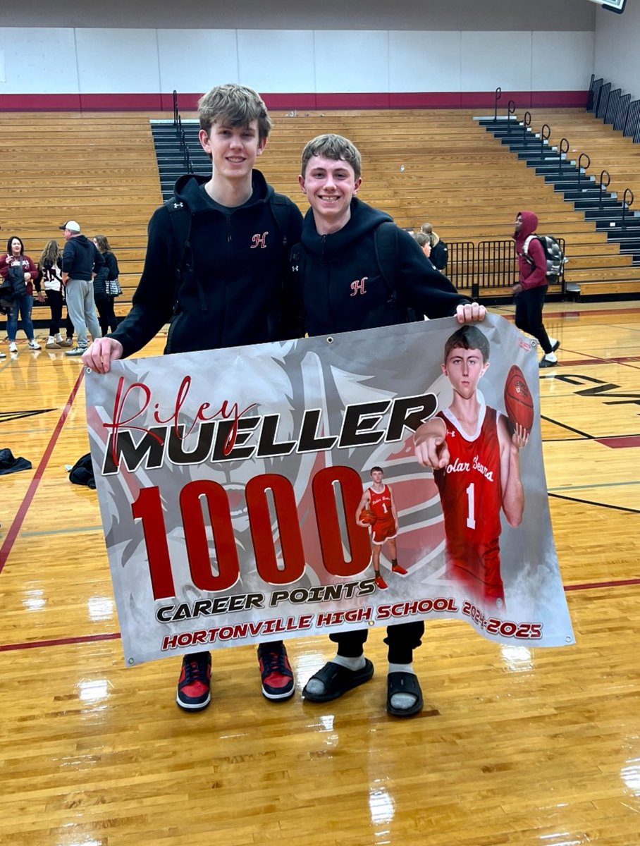 Hortonville Hoops (@hvillehoops) on Twitter photo Last night, <a href="/RileyMueller23/">Riley Mueller</a> entered the 1,000 point club. Riley became the 7th player all-time to reach this milestone. Riley is an exceptional young man with a tremendous work ethic. Congratulations!!! We will recognize Riley before Tuesdays game. Last night, <a href="/RileyMueller23/">Riley Mueller</a> entered the 1,000 point club. Riley became the 7th player all-time to reach this milestone. Riley is an exceptional young man with a tremendous work ethic. Congratulations!!! We will recognize Riley before Tuesdays game.