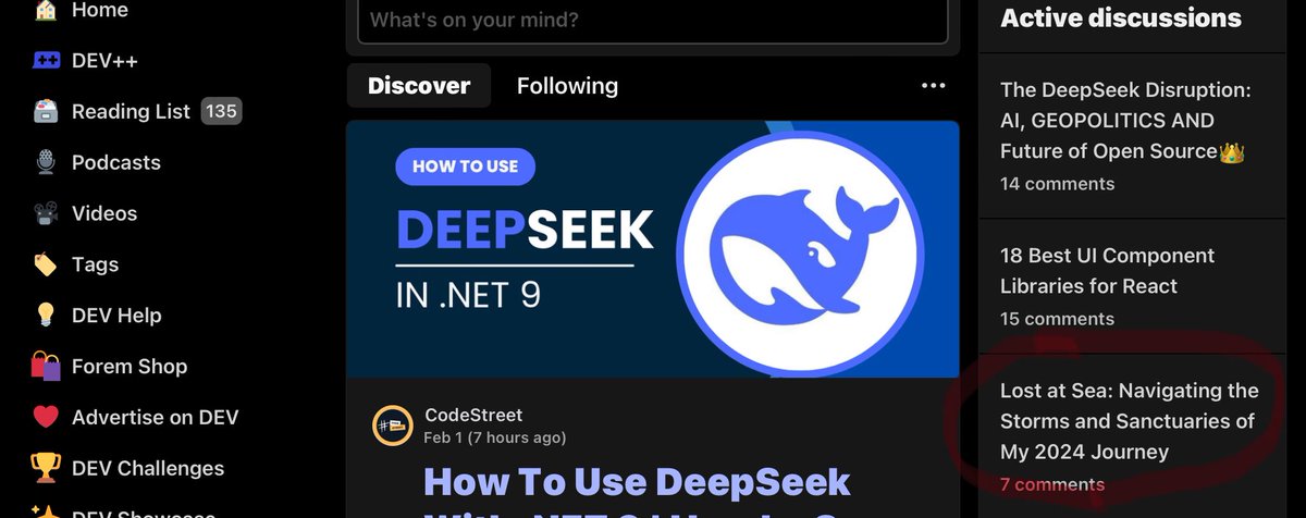 CodesChrissy's tweet image. My blog post for @ThePracticalDev’s New Year’s writing challenge made it to the Active Discussions section!🎉📝 I haven’t written a post on there for a long while so seeing it get this much love is so heartwarming to see! 🥹
