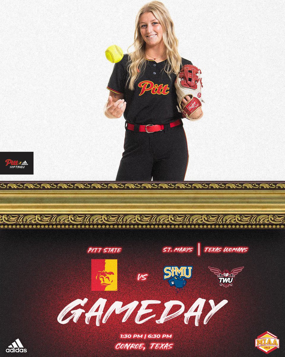 ‼️𝐆𝐀𝐌𝐄𝐃𝐀𝐘‼️ 

🆚 St. Mary’s | Texas Woman’s
⏱️ 1:30 PM | 6:30 PM
📍 Conroe, Texas 
🏟️ Scrapyard Sports Complex 
📊 pittstategorillas.com/sidearmstats/s… 

#GorillaNation || #OAGAAG 🥎 🦍