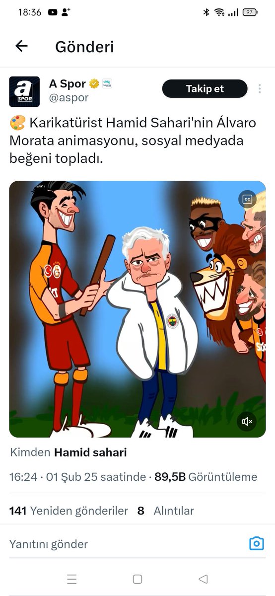 A Spor'un yaptığı bu terbiyesizliği unutmayın unutturmayın. Hükümetin takımı olduğunu apaçık daha nasıl anlatabilirdi. A Sporu izlemiyorum izlettirmiyorum.  #Asporahaddinibildir