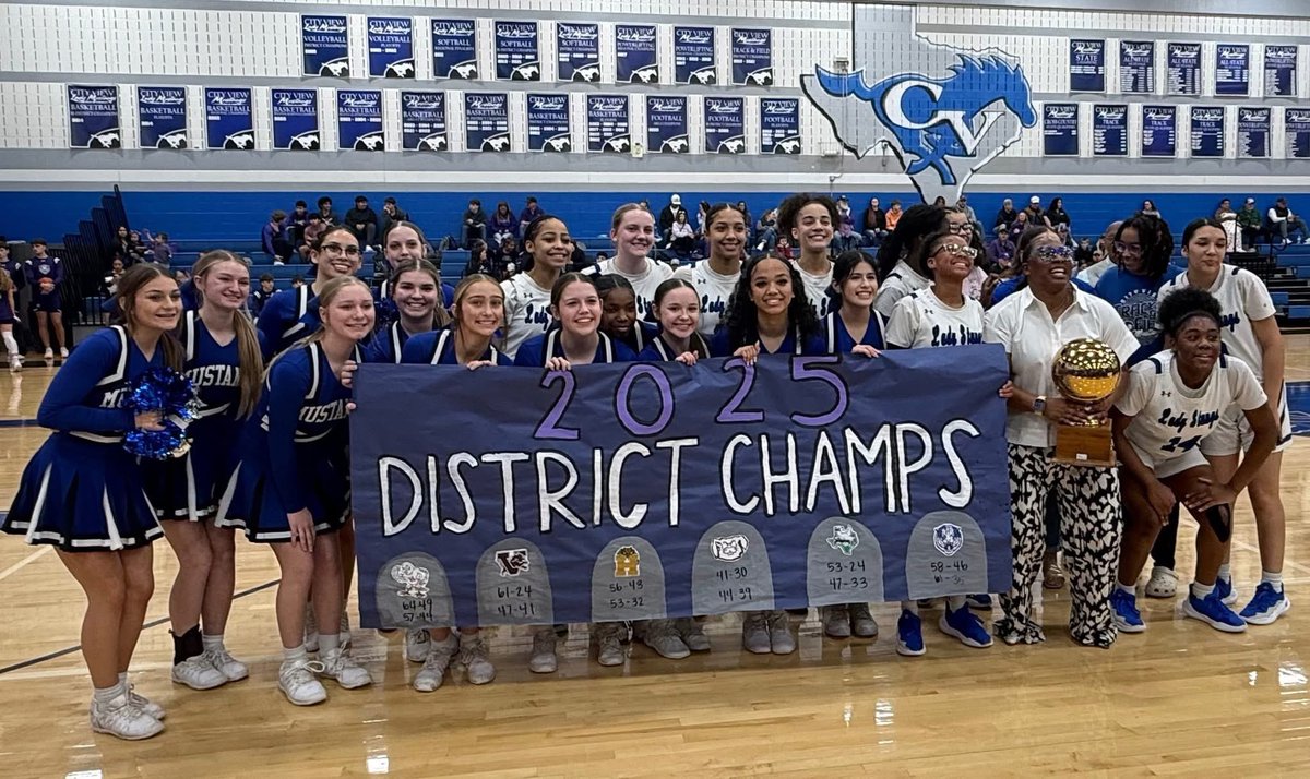 Congrats to the City View Lady Mustangs! Undefeated District Champs! First time in School History! <a href="/GameOne_USA/">Game One</a> <a href="/CVMustangs/">City View Athletics</a>