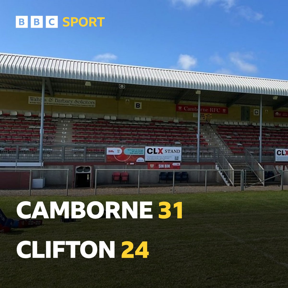 CornwallSport's tweet photo. A cracker at the Recreation Ground

And a massive win for Camborne over rivals Clifton https://t.co/gUHHCUlk86