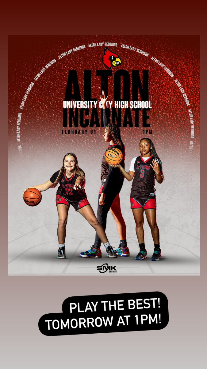 G A M E D A Y‼️

Alton 🆚 Incarnate Word

📍 University City, MO
🕦 1:00pm 

Get tix here- soilclassic.simpletix.com
