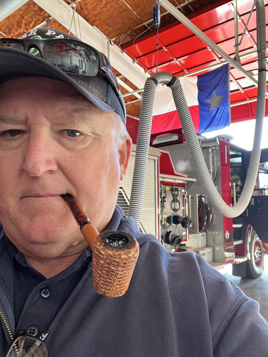 Saturday morning at the firehouse with a pipe. Not a bad way to start the tour.