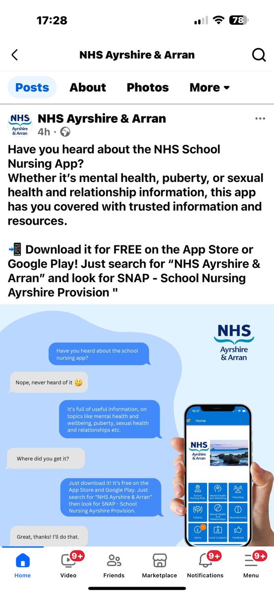 NHS School Nursing App <a href="/NHSaaa/">NHS Ayrshire & Arran</a> &amp; <a href="/sahscp/">South Ayrshire Health and Social Care Partnership</a>