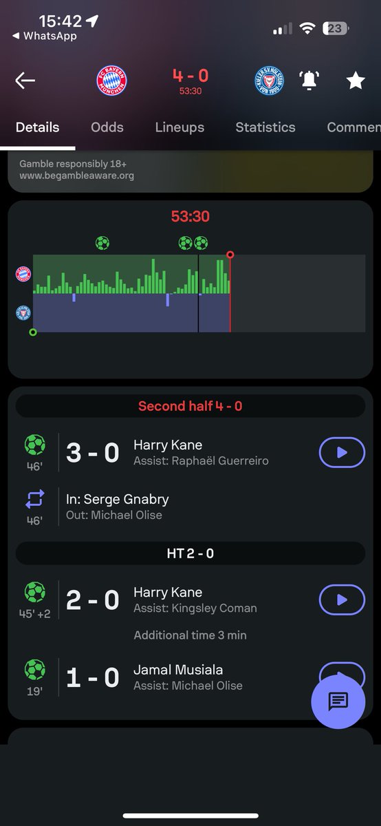 Thiagoooal's tweet photo. Harry Kane scoring in the 47th minute before scoring in the 46th minute 🔥😁 https://t.co/yo5o9z9b4r