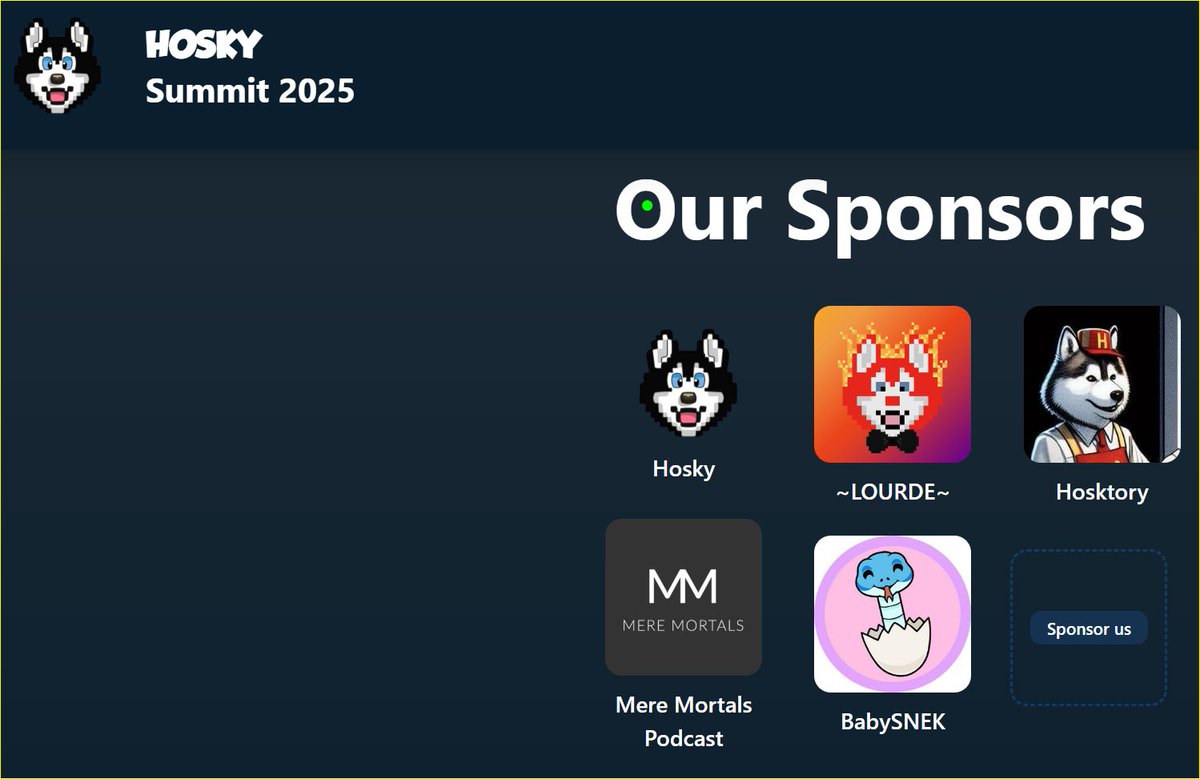 The Cadre Grows !!!!
THOON The Summit of the <a href="/hoskytoken/">HOSKY</a> will hit 0....