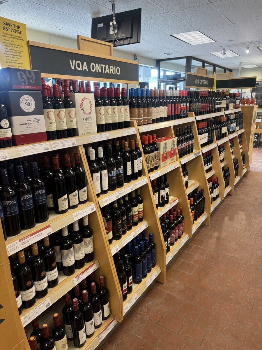 If you find yourself buying wine, this is the only aisle you need to be in. Buy Canadian. Shop local.