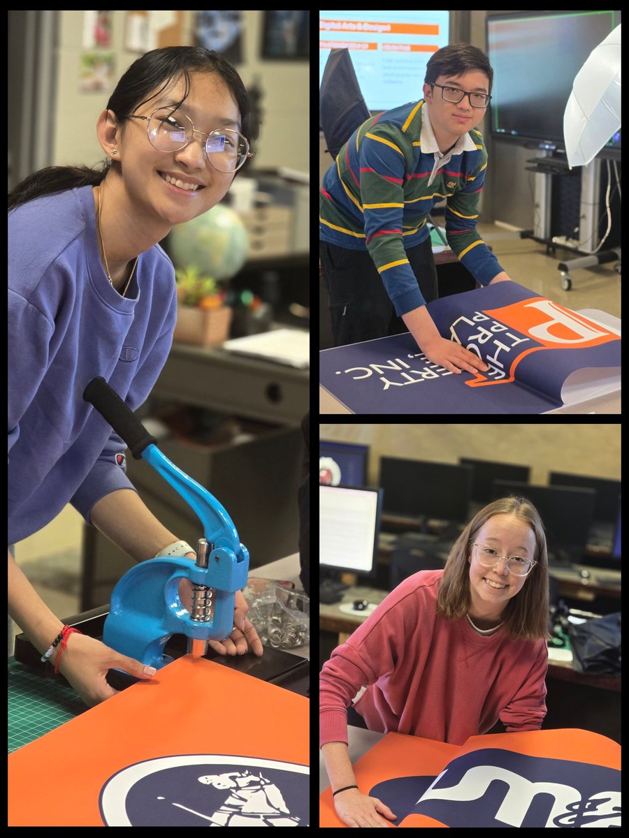 Thank you, DCHS Basketball, for allowing DCHS Creative to fulfill your sign needs! It's exciting to see our student-made products displayed in the gym! 💙🧡🏀💪  <a href="/DCS_CTE/">Dickson County Schools CTE</a> <a href="/DCcougarnation/">Dickson County High School</a>