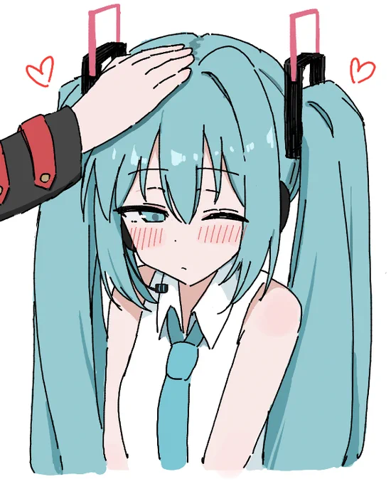 ミクをなでなで 