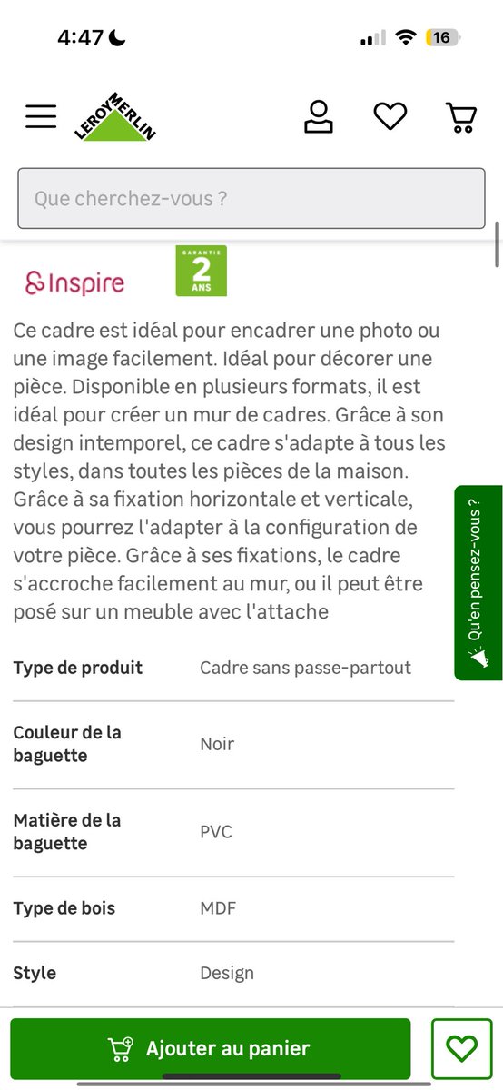 _Silleen_'s tweet photo. Alors, je suis pas bricoleuse d’accord mais c’est moi où il manque un truc ?
@leroymerlinfr comment je fais « un mur de cadre » si je peux pas le fixer au mur en question ? https://t.co/wfdtsPWINZ