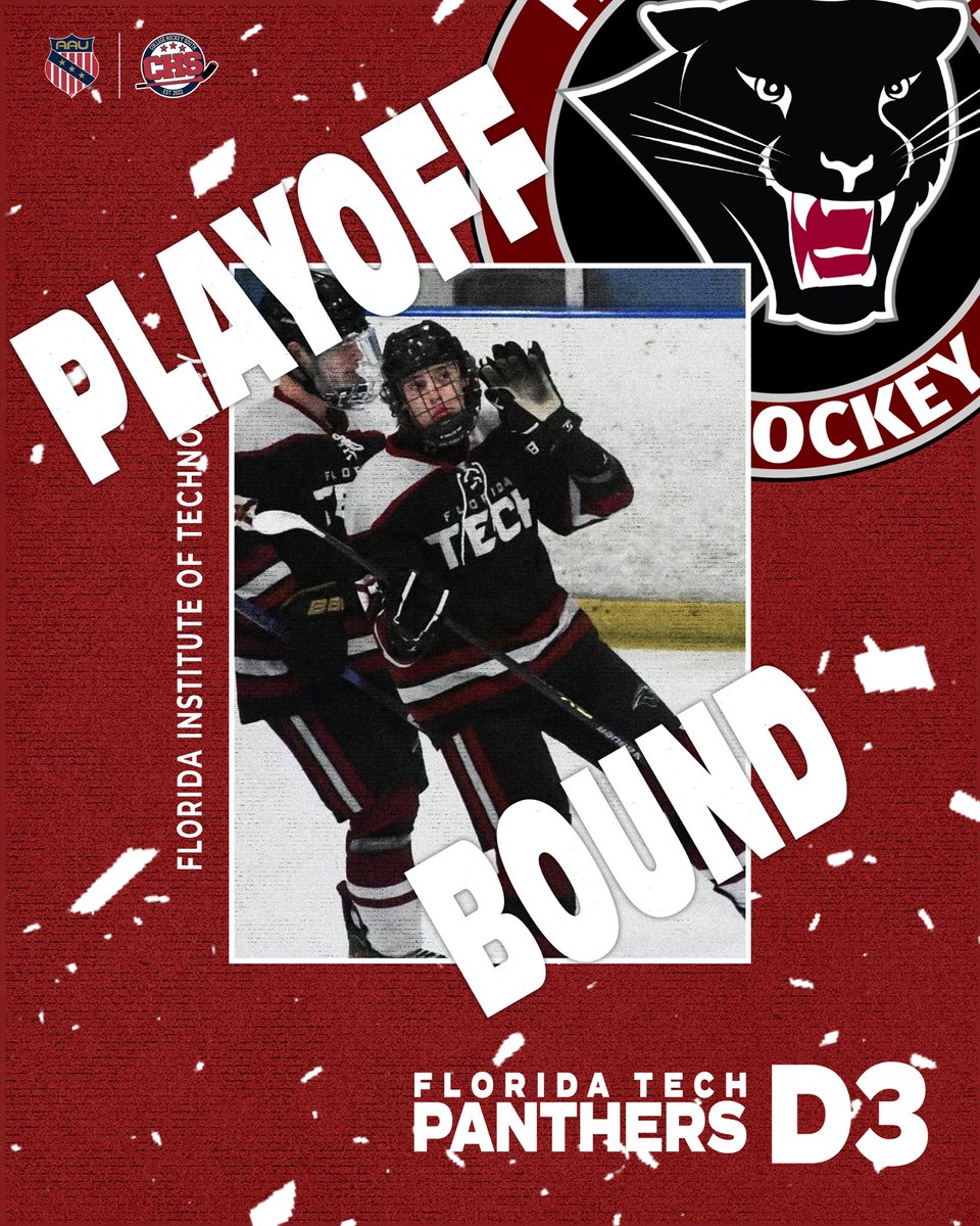 𝐏𝐋𝐀𝐘𝐎𝐅𝐅 𝐁𝐎𝐔𝐍𝐃‼️

<a href="/FLTechHockey/">Florida Tech Ice Hockey</a> has officially clinched a spot in the CHS D3 Playoffs. For more details about this year’s playoffs, visit: collegehockeysouth.com/post/2025-divi…