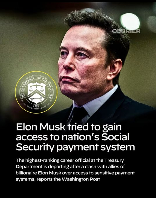 ACTIdgit's tweet photo. Dear .@DNC, .@HouseDemocrats & .@SenateDemocrats : This son-of-a-bitch needs to go.
.@ElonMusk has no need to be fucking with Social Security, Medicare and Medicaid. He can fuck off, & continue doing so until the heat death of the universe.
#ElonIsAFascist #GOPFascism #FuckFascism #CBC #BBC