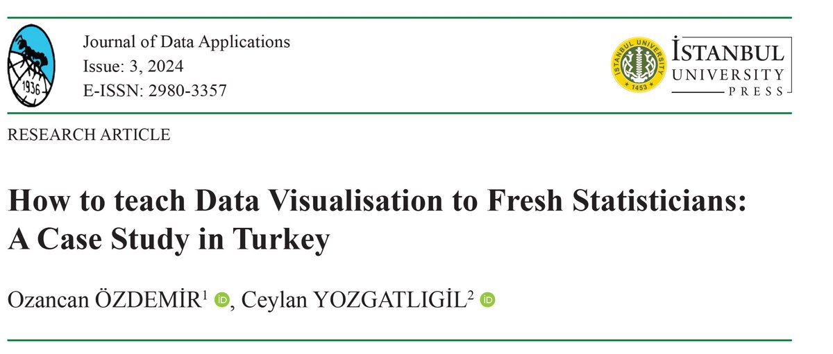 ODTÜ'deyken, Türkiye'de ilk defa bir istatistik bölümünde veri görselleştirme dersini zorunlu bir şekilde vermeye başlamıştık. Ceylan hocamla beraber dersi tasarlamıştık ve ders boyunca da öğrencilerin tepkilerini ölçmüştük. 

Türkiye'deki başka akademisyen ve araştırmacılara