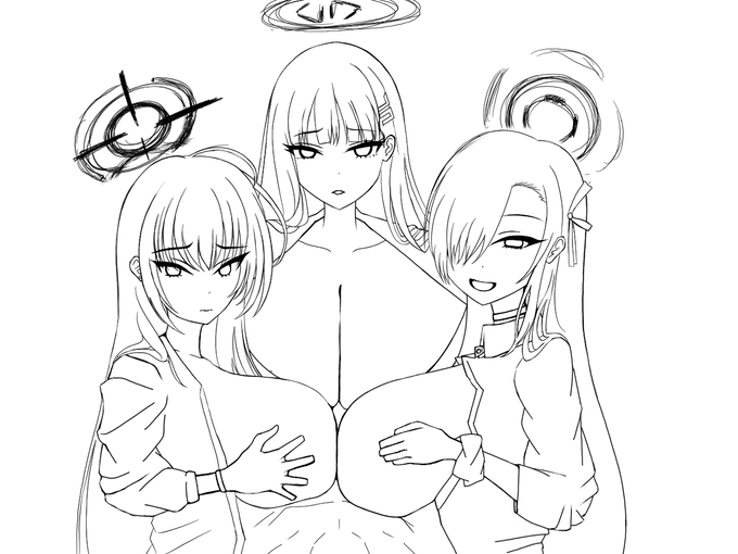 やっとこだいたいの線画。色塗りは明日 