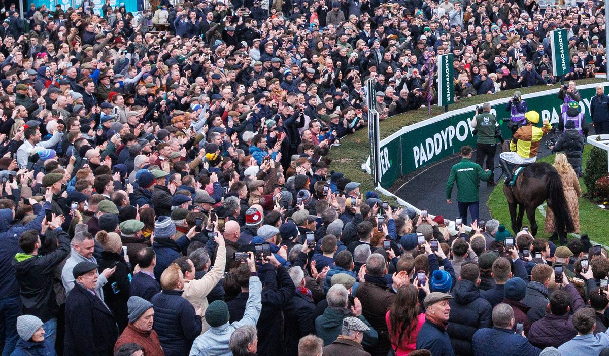 The people's horse. Galopin Des Champs.

#DublinRacingFestival <a href="/LeopardstownRC/">Leopardstown RC</a>