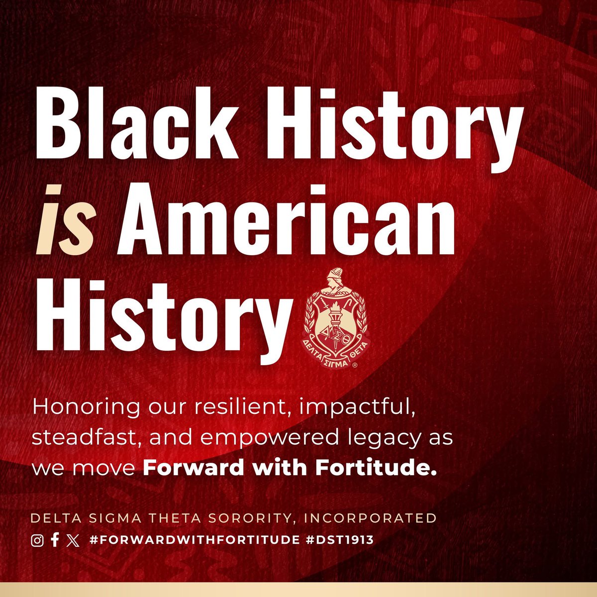 Happy Black History Month! 

Black History is American History—it cannot be erased, forgotten, or diminished. 

Our ancestors lived it, we’re making it, and future generations have the right to learn from it.

#DST1913 #BlackHistoryMonth #ForwardWithFortitude #Repost