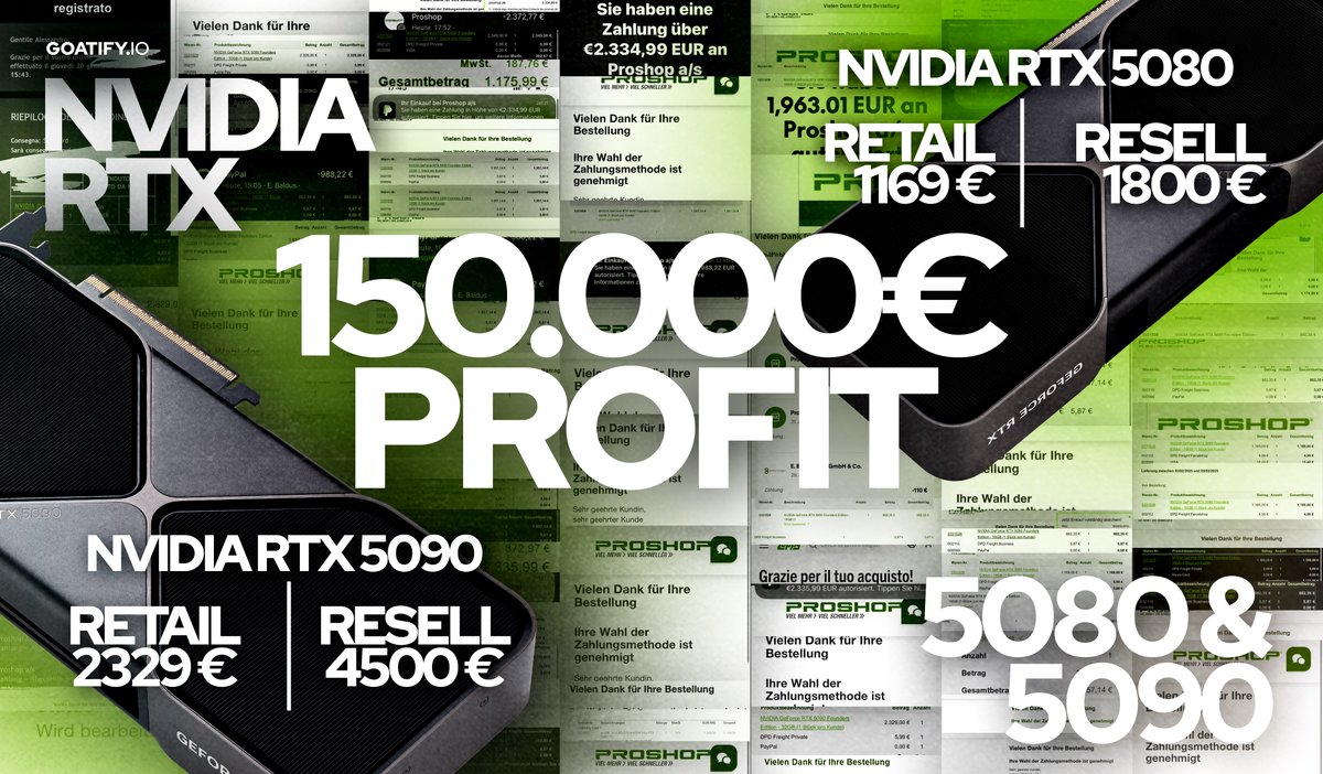 GOATIFY (@goatifyio) on Twitter photo Let's recap what happened yesterday:
- Pre-Drop Information & Preparation
- Reliable Monitors & ATC links
- The best and most motivated community
Over 100 RTX 5090 FE and 50+ RTX 5080 FE units!
We are so ready for restocks next week ๐ Let's recap what happened yesterday:
- Pre-Drop Information & Preparation
- Reliable Monitors & ATC links
- The best and most motivated community
Over 100 RTX 5090 FE and 50+ RTX 5080 FE units!
We are so ready for restocks next week ๐