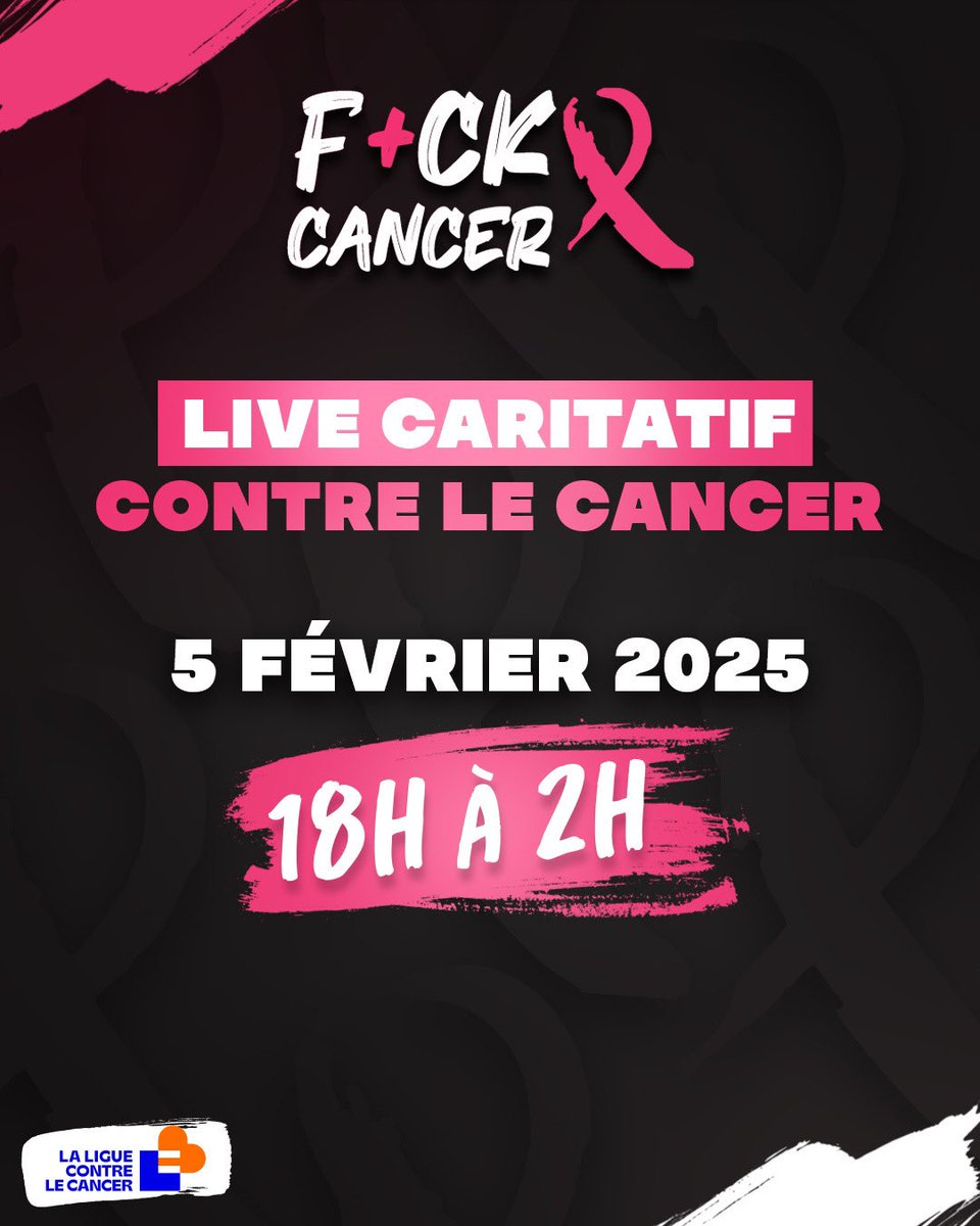 ⚠️ LIVE CARITATIF : F*CK CANCER ⚠️

En 2022, j’ai perdu ma grand-mère d’un cancer du pancréas. Ce moment a bouleversé ma vie, et depuis, je reverse tous les dons de mes streams à la Ligue Contre le Cancer.

Mais aujourd’hui, je veux aller encore plus loin. Je vous donne
