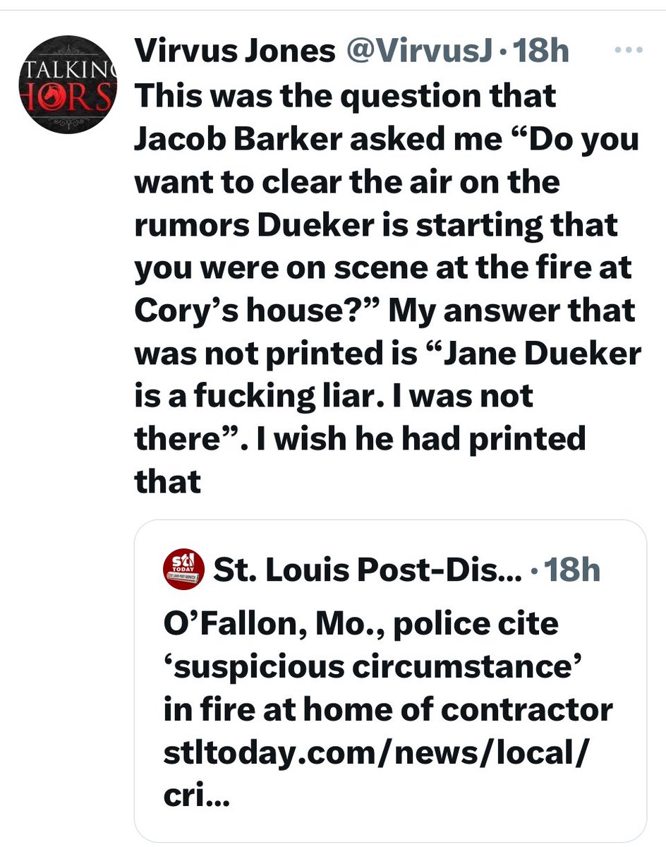 JaneDueker's tweet photo. First, I never had such a conversation with Jacob Barker. Second, Virus has been adjudged a liar by the Federal Government. Third, no one believes Virus except his daughter, little Denis and Callow. https://t.co/4i299eUQNt