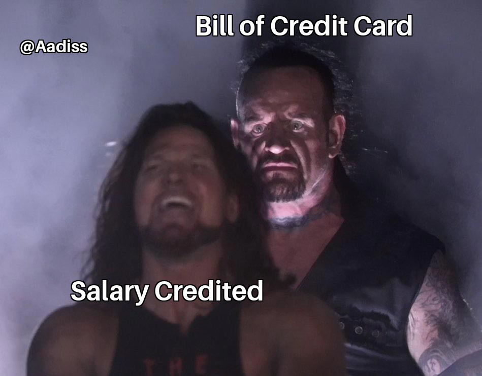 Aadi_Shinde_07's tweet photo. Evry credit card user nowadays 🤧

#creditcard #Salary https://t.co/QijNAttanp