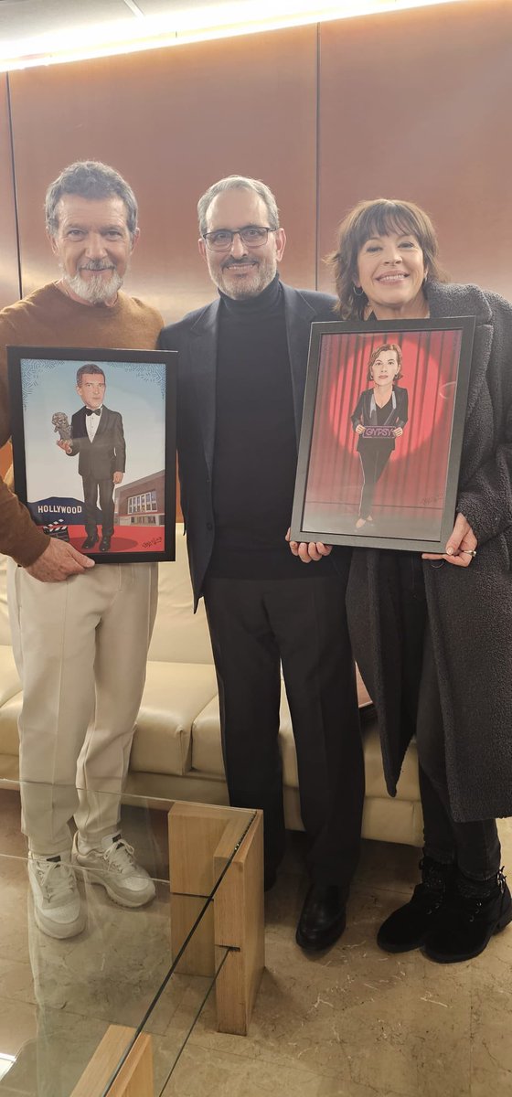 Hoy a las 13:25 en Secuencias en 24 en TVE, no os perdáis a Antonio Banderas y Marta Ribera hablando de su musical Gypsy. Después del programa les dimos su caricatura. Un lujazo!
