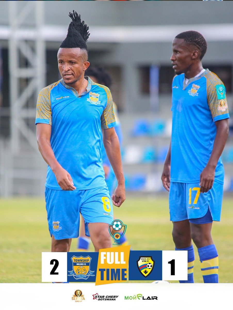 rollersfc's tweet photo. ⏰ 90 + 5 | FULL TIME
Township Rollers FC defeat VTM 2-1 at the Royal Aria in Tlokweng.
FNB Premiership Match Day 17
RESULT:
Township Rollers ️2️⃣-1️⃣ VTM
⚽️ Boy 14 || ⚽️ Molefhe (pen) 49
⚽️ Tauyatswala 40
#PopaPopa #TseTala https://t.co/3fRAtuWIke
