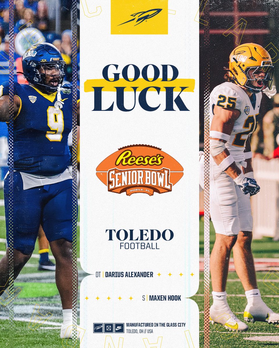 Good Luck to our guys in the Reese’s Senior Bowl today 😤‼️

#TeamToledo