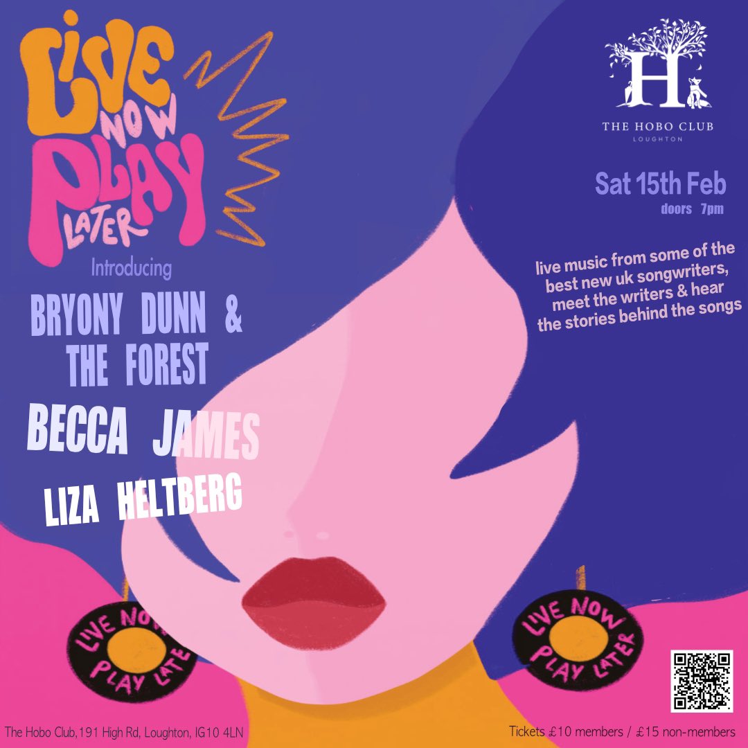 Live Now Play Later (@live_later) on Twitter photo We are heading back to The Hobo Club in Loughton on 15th February for another night of live music from some of the best songwriters from the U.K. underground, with live music from <a href="/beccajamesuk/">Becca James</a> Bryony Dunn and Liza Heltberg - tickets on sale now here hoboclub.co.uk/event/hobo-clu… We are heading back to The Hobo Club in Loughton on 15th February for another night of live music from some of the best songwriters from the U.K. underground, with live music from <a href="/beccajamesuk/">Becca James</a> Bryony Dunn and Liza Heltberg - tickets on sale now here hoboclub.co.uk/event/hobo-clu…