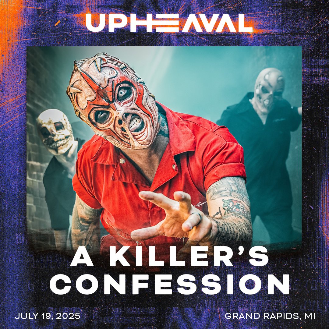 Bringing the chaos, A Killer's Confession joins the Upheaval lineup on Saturday, July 19th! 

🎟 Get tickets at upheavalfest.com